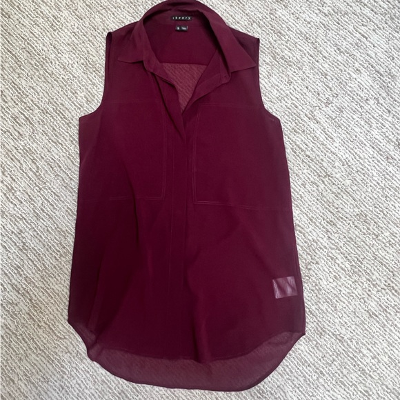 Theory sleeveless silk button down - Picture 6 of 7